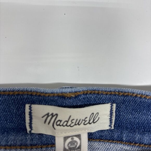 Madewell Stovepipe Jeans Size 26 Blue Straight Leg Stretch Denim High Rise NF121 - Picture 5 of 12